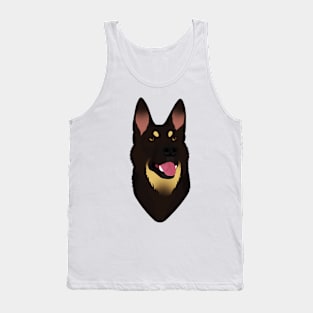 SimpliciTee - Black Bicolor German Shepherd Tank Top